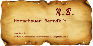 Morschauer Bernát névjegykártya